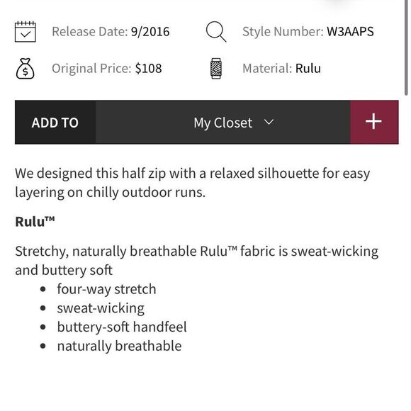 Lululemon Rush Hour 1/2 Zip
Running Luon Spray Jacquard White Black - Picture 5 of 12